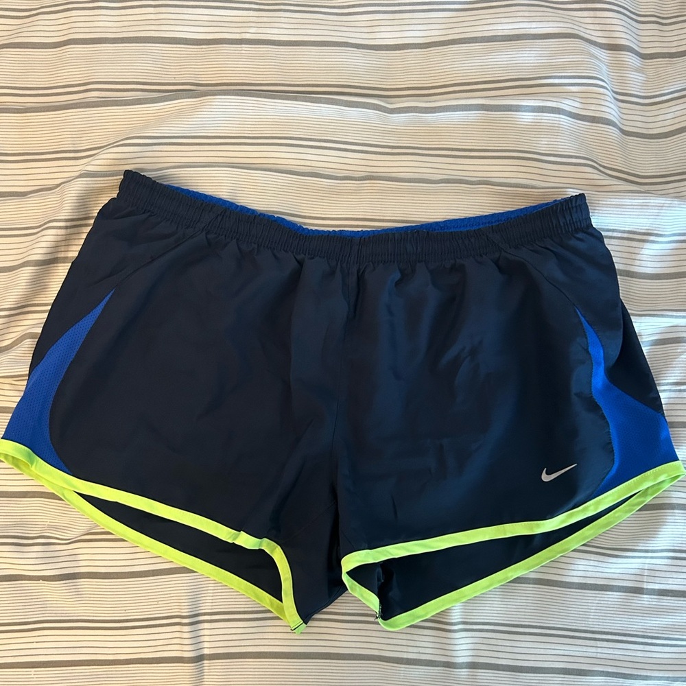 Nike Black and Blue Athletic Shorts